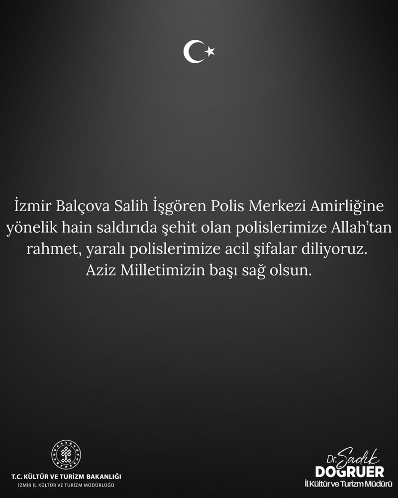 İzmir Balçova Salih İşgören Polis Merkezine yönelik hain saldırıda şehit olan polislerimize Allah’tan rahmet, yaralı polislerimize acil şifalar diliyoruz. Aziz Milletimizin başı sağ olsun..png